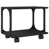 VidaXL Printerskab 2-lags 41x28x33,5 cm forarbejdet træ sort