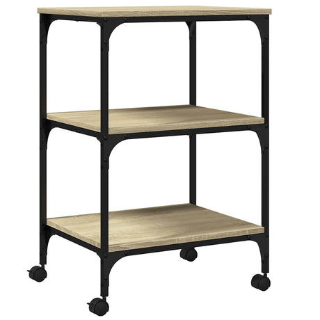 VidaXL printerskab 3-lags 50x41x75 cm konstrueret træ sonoma eg