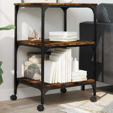 VidaXL printerskab 3-lags 50x41x75 cm forarbejdet træ, røget eg
