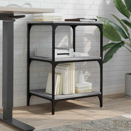 VidaXL printerskab 3-lags 50x41x75 cm forarbejdet træ grå sonoma