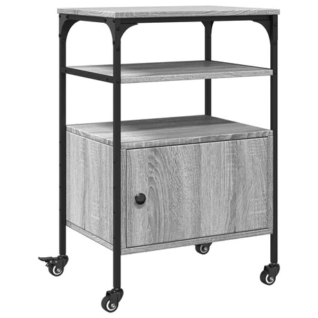Vidaxx printerskab 3-lags 50x40x76 cm forarbejdet træ grå sonoma