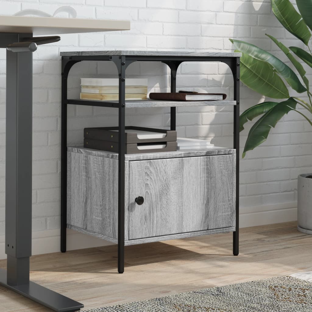 Vidaxx printerskab 3-lags 50x40x76 cm forarbejdet træ grå sonoma