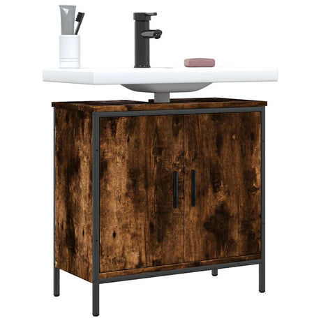 Vidaxl badkamerkast 60x30x60 cm bewerkt hout gerookt eikenkleurig
