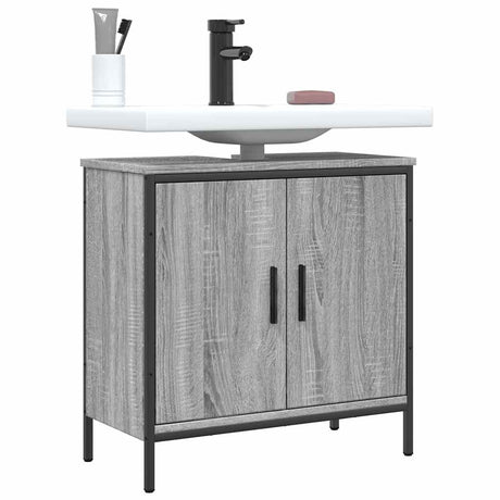 Vidaxl wastafelkast 60x30x60 cm bewerkt hout grijs sonoma eikenkleurig