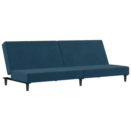 Vidaxl slaapbank 2-zits fluweel blauw