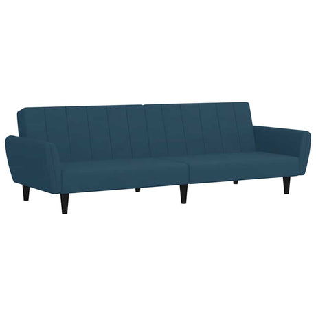 Vidaxl slaapbank 2-zits fluweel blauw