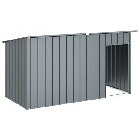 Vidaxxl hundehus med tag 196x91x110 cm galvaniseret stål antracit