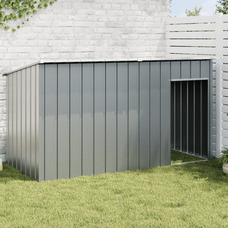 Vidaxxl hundehus med tag 196x91x110 cm galvaniseret stål antracit