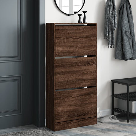 Vidaxx skoskab 60x21x125,5 cm færdig træbrun eg farve