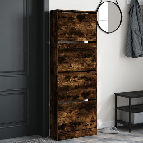 Vidaxx skoskab 60x21x163,5 cm forarbejdet træ, røget eg