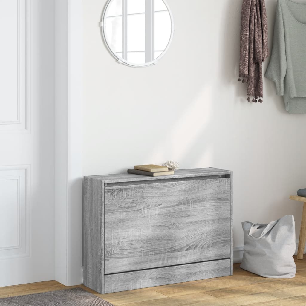 Vidaxx skoskab 80x21x57 cm konstrueret træ grå sonoma eg farve
