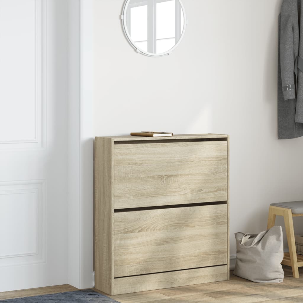 VidaXL skoskab 80x21x87,5 cm konstrueret træ sonoma eg-farvet
