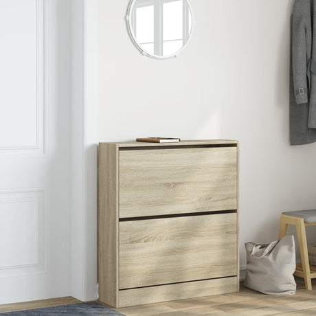 VidaXL skoskab 80x21x87,5 cm konstrueret træ sonoma eg-farvet