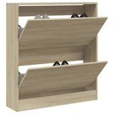 VidaXL skoskab 80x21x87,5 cm konstrueret træ sonoma eg-farvet