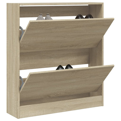 VidaXL skoskab 80x21x87,5 cm konstrueret træ sonoma eg-farvet