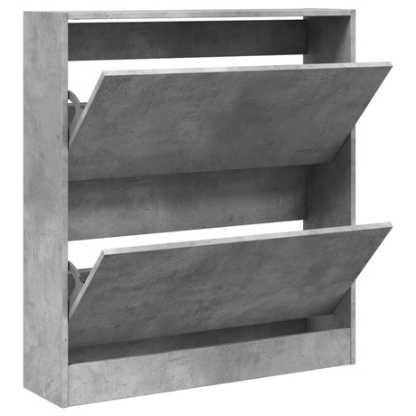 Vidaxx skoskab 80x21x87,5 cm konstrueret træ betongrå