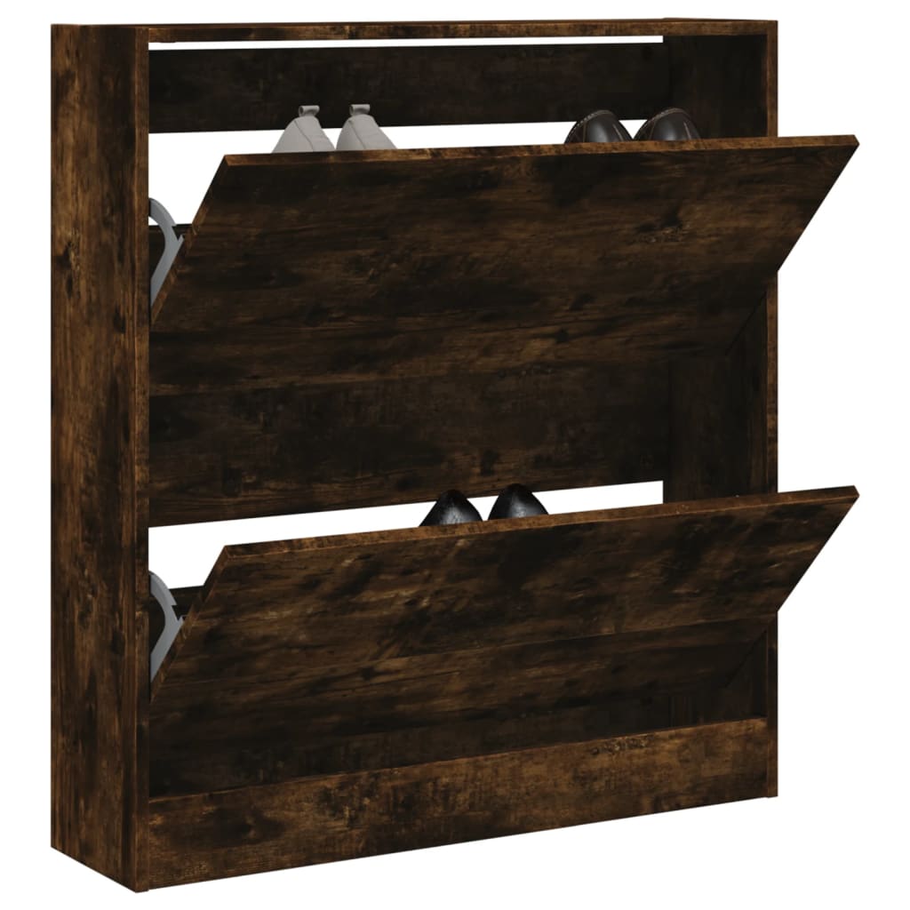 Vidaxx skoskab 80x21x87,5 cm forarbejdet træ, røget eg