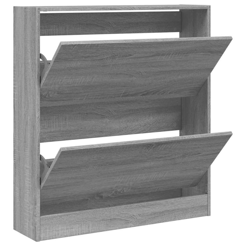 Vidaxx skoskab 80x21x87,5 cm konstrueret træ, grå sonoma eg farve