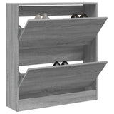 Vidaxx skoskab 80x21x87,5 cm konstrueret træ, grå sonoma eg farve