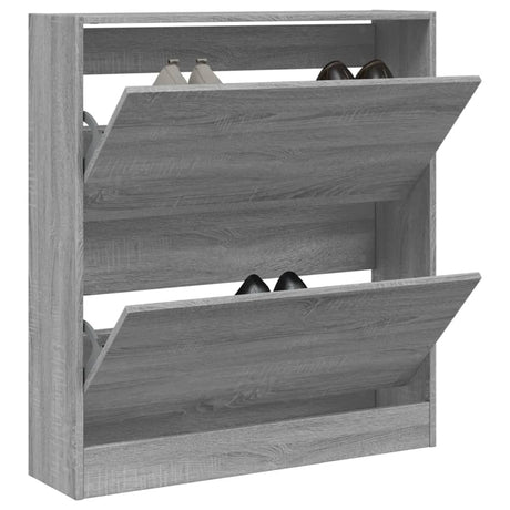 Vidaxx skoskab 80x21x87,5 cm konstrueret træ, grå sonoma eg farve