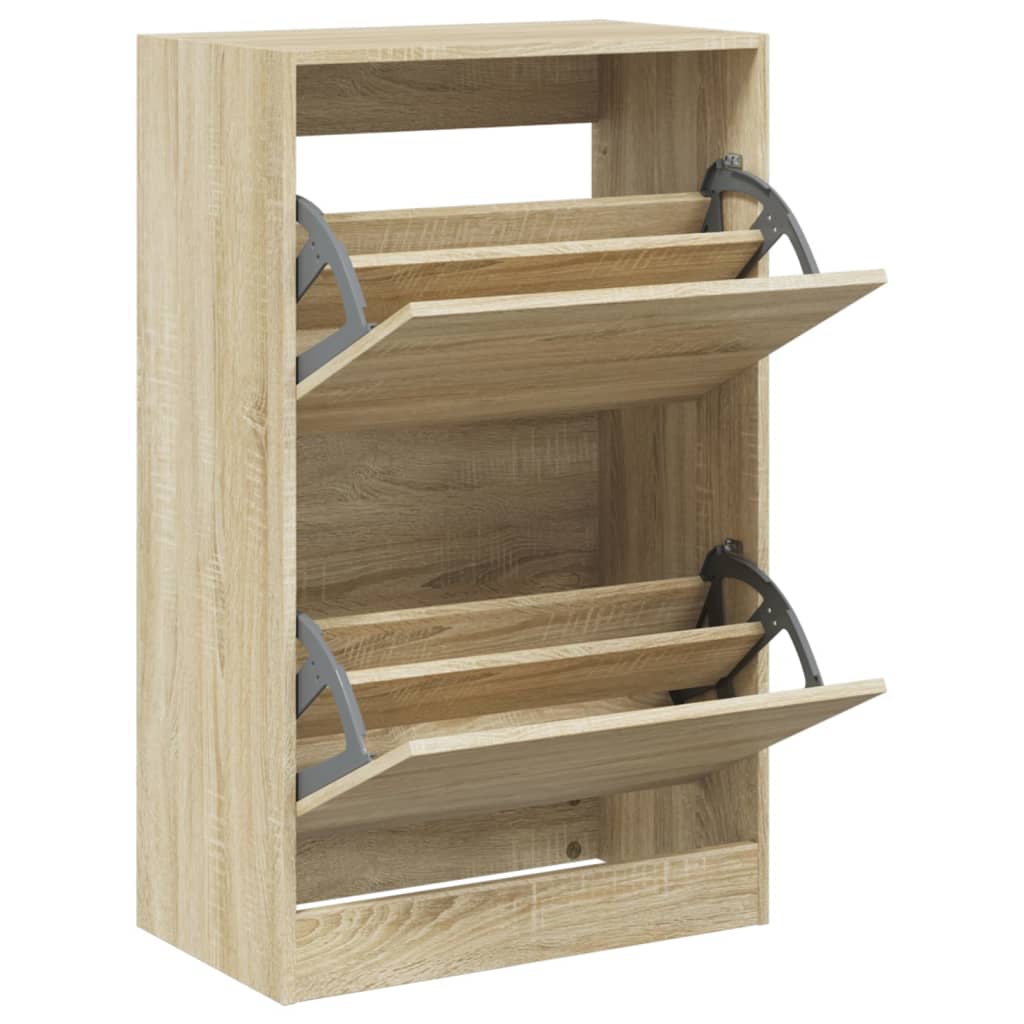 VidaXL skoskab 60x34x96,5 cm konstrueret træ sonoma eg-farvet