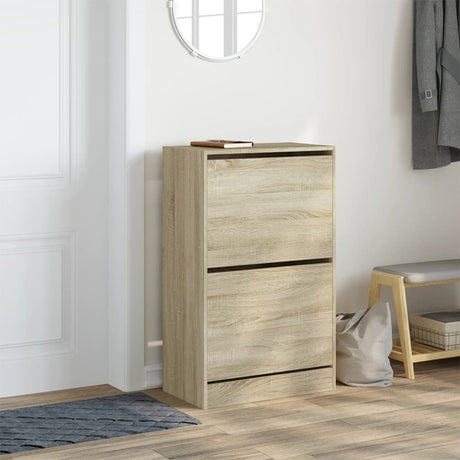 VidaXL skoskab 60x34x96,5 cm konstrueret træ sonoma eg-farvet