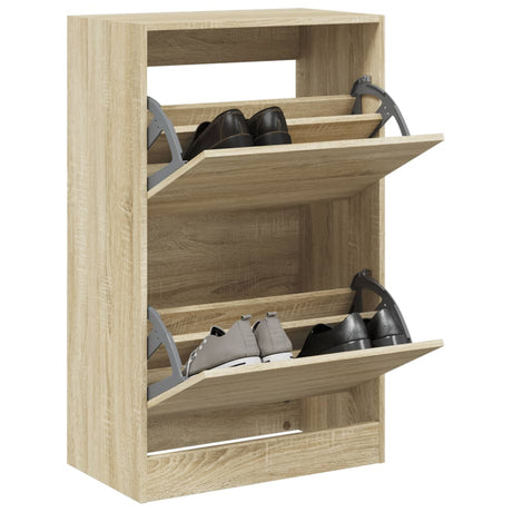 VidaXL skoskab 60x34x96,5 cm konstrueret træ sonoma eg-farvet