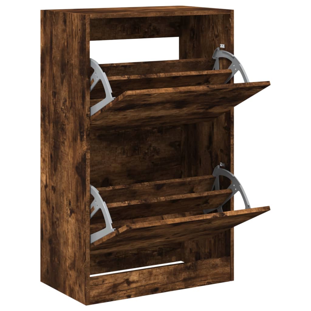 Vidaxx skoskab 60x34x96,5 cm forarbejdet træ, røget eg