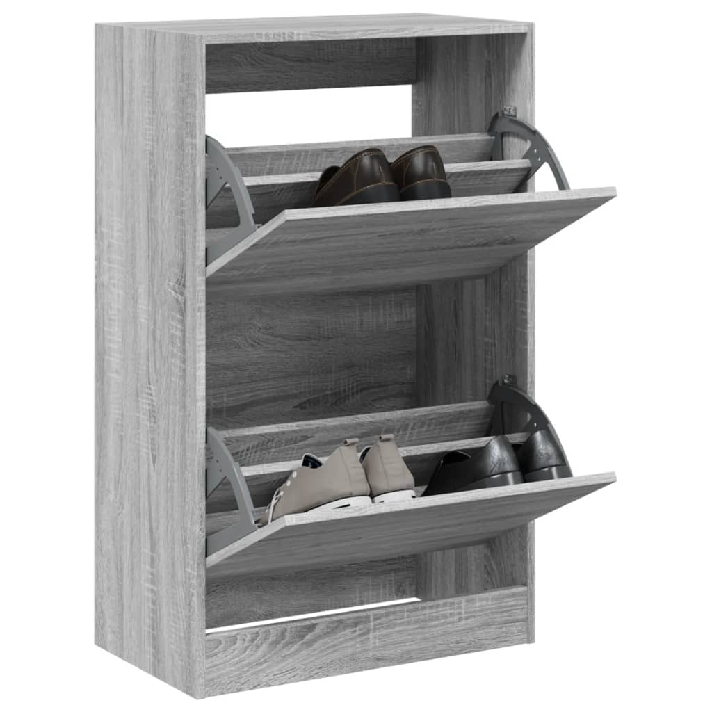 Vidaxx skoskab 60x34x96,5 cm konstrueret træ grå sonoma eg farve