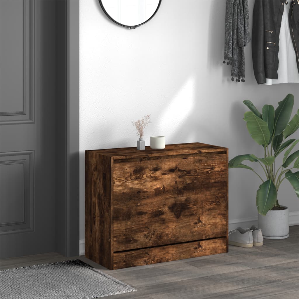 Vidaxx skoskab 80x34x63 cm forarbejdet træ, røget eg