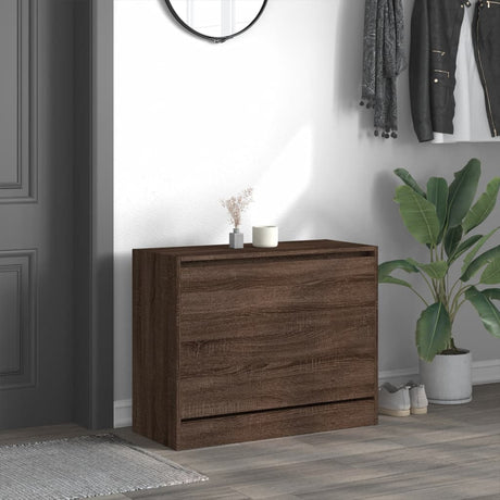 Vidaxx skoskab 80x34x63 cm færdig træbrun eg farve