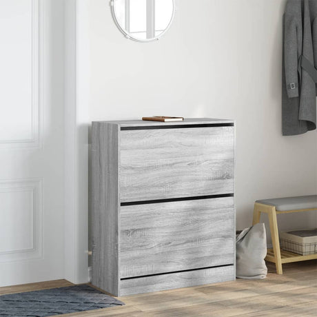 Vidaxx skoskab 80x34x96,5 cm konstrueret træ grå sonoma eg farve