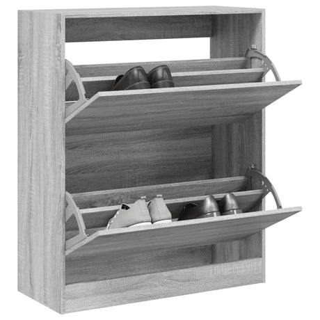 Vidaxx skoskab 80x34x96,5 cm konstrueret træ grå sonoma eg farve