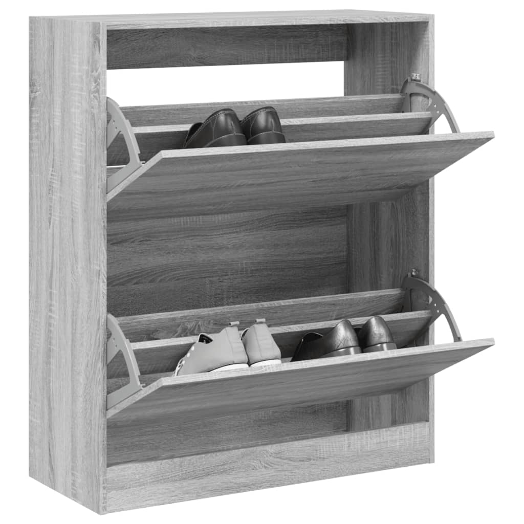 Vidaxx skoskab 80x34x96,5 cm konstrueret træ grå sonoma eg farve