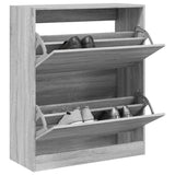 Vidaxx skoskab 80x34x96,5 cm konstrueret træ grå sonoma eg farve