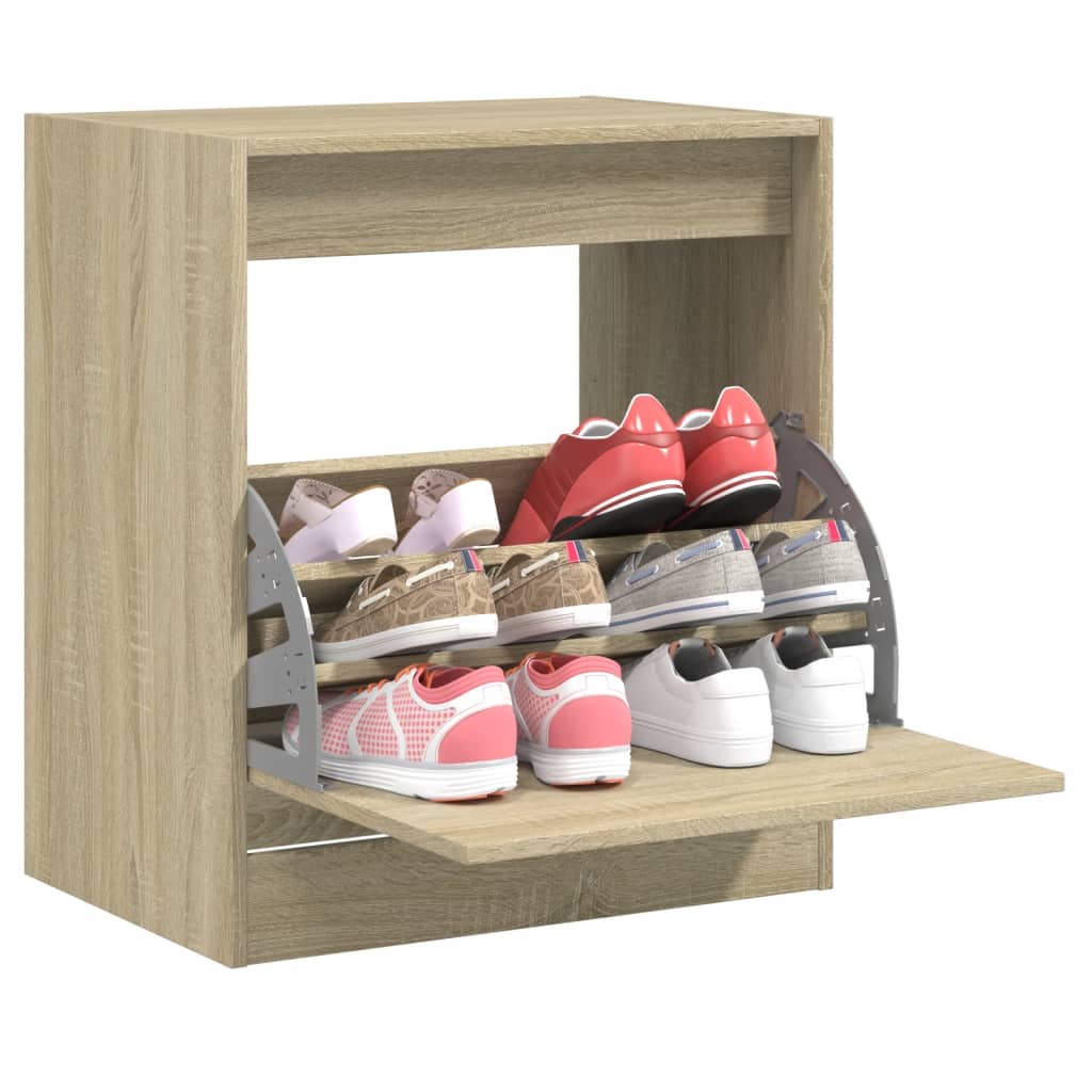 VidaXL skoskab 60x42x69 cm konstrueret træ sonoma eg
