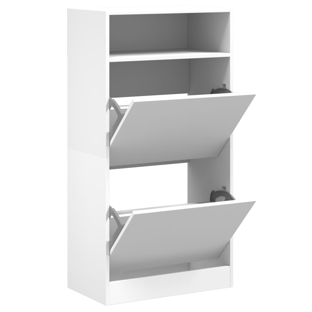 Vidaxx skoskab 60x34x116 cm konstrueret træ hvid