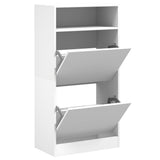 Vidaxx skoskab 60x34x116 cm konstrueret træ hvid
