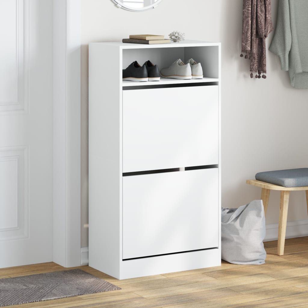 Vidaxx skoskab 60x34x116 cm konstrueret træ hvid