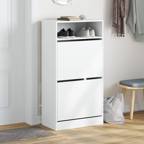 Vidaxx skoskab 60x34x116 cm konstrueret træ hvid