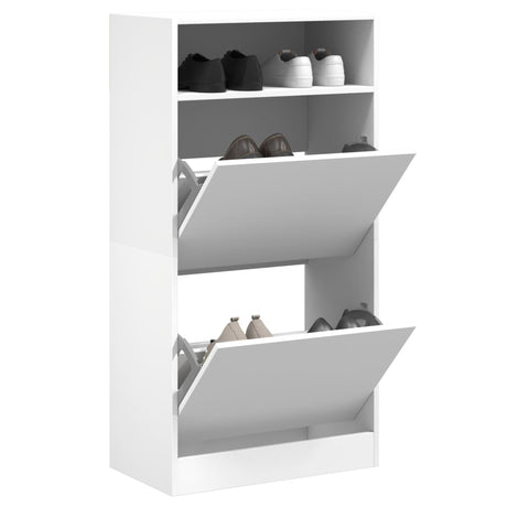 Vidaxx skoskab 60x34x116 cm konstrueret træ hvid
