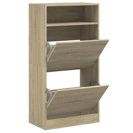 Vidaxx skoskab 60x34x116 cm konstrueret træ sonoma eg-farvet