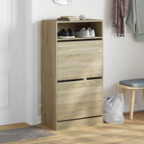 Vidaxx skoskab 60x34x116 cm konstrueret træ sonoma eg-farvet