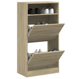 Vidaxx skoskab 60x34x116 cm konstrueret træ sonoma eg-farvet