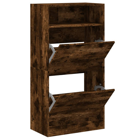 Vidaxx skoskab 60x34x116 cm forarbejdet træ, røget eg