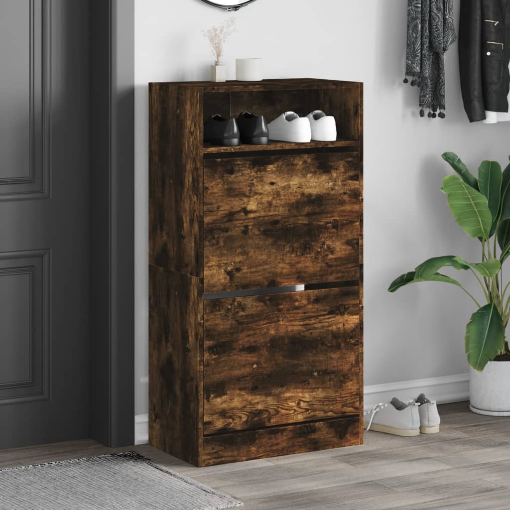 Vidaxx skoskab 60x34x116 cm forarbejdet træ, røget eg