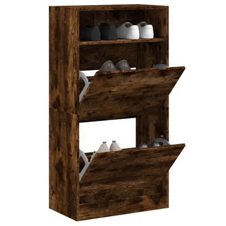 Vidaxx skoskab 60x34x116 cm forarbejdet træ, røget eg
