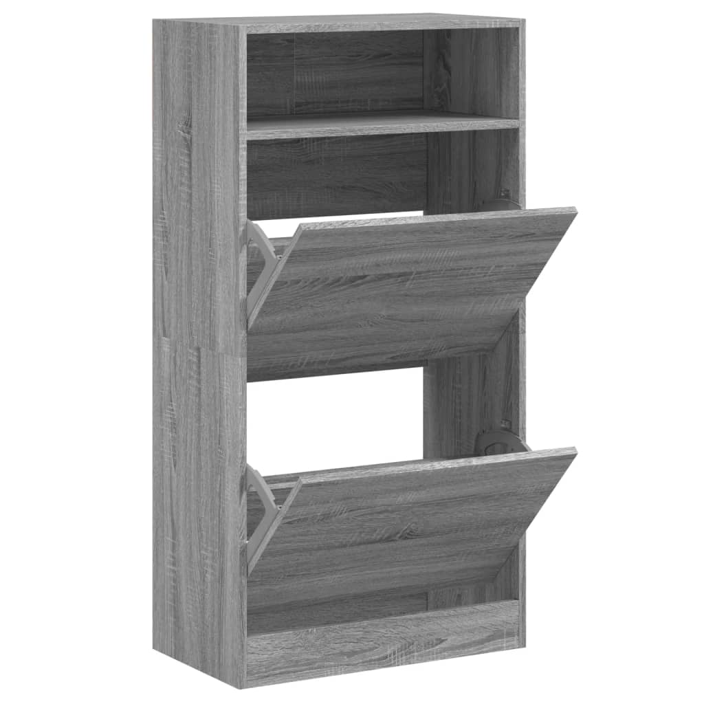 Vidaxx skoskab 60x34x116 cm konstrueret træ grå sonoma eg farve