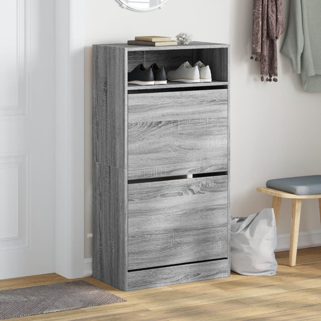 Vidaxx skoskab 60x34x116 cm konstrueret træ grå sonoma eg farve