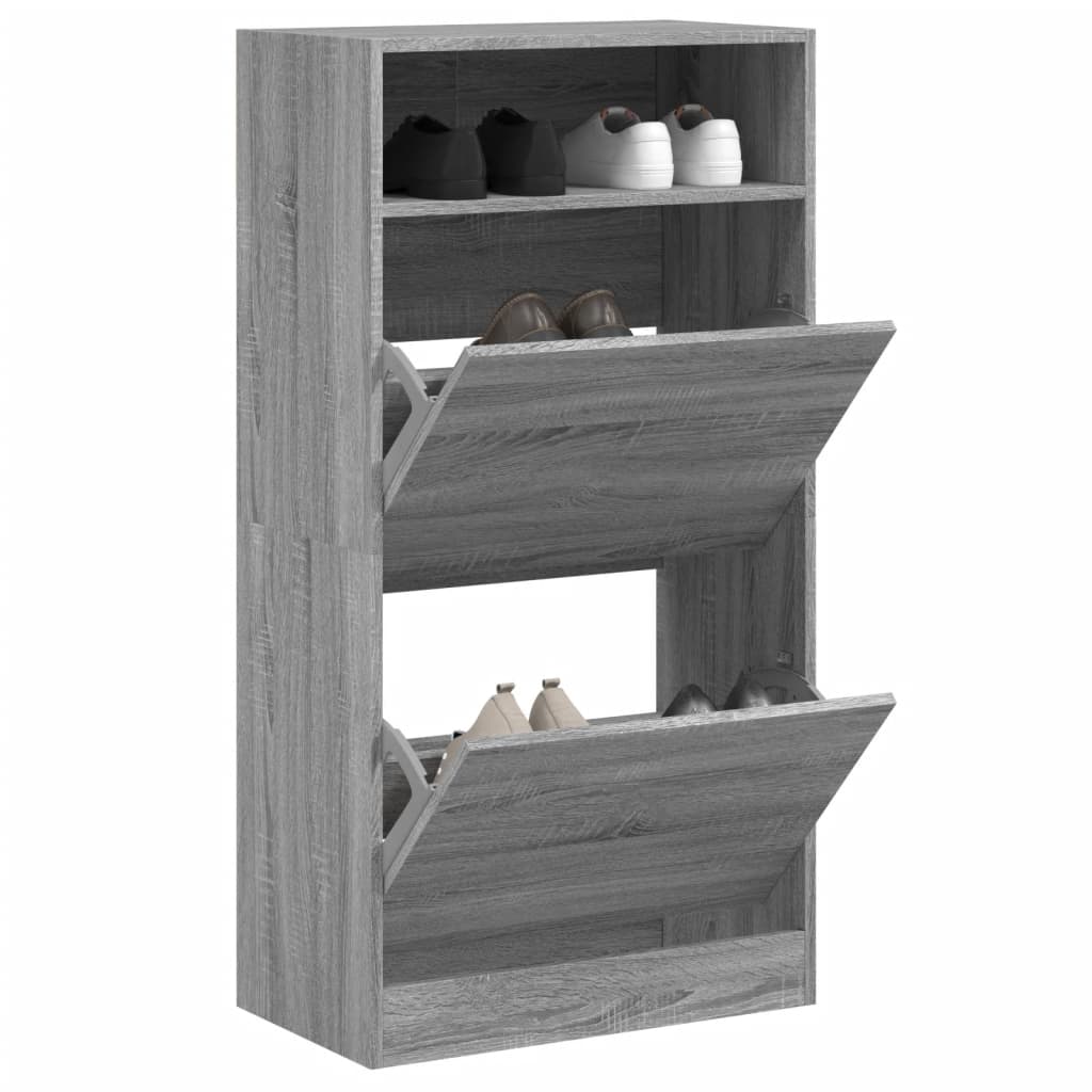 Vidaxx skoskab 60x34x116 cm konstrueret træ grå sonoma eg farve